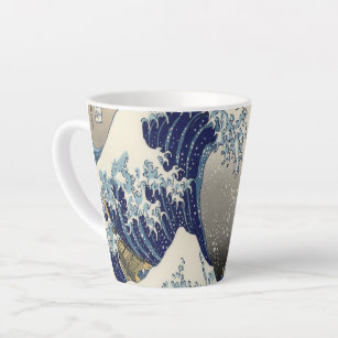 vintage japanese ukiyo e art the great wave latte mug