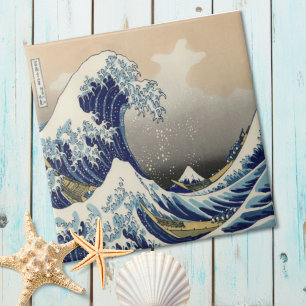 vintage japanese ukiyo e art the great wave tile
