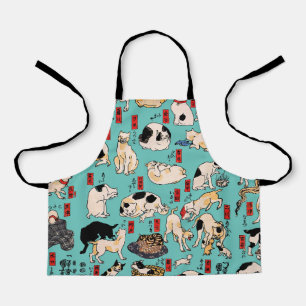Vintage Japanese Ukiyo-e Cat Pattern: Kuniyoshi Apron