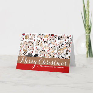 Vintage Japanese Ukiyo-e Cat Pattern: Kuniyoshi Holiday Card