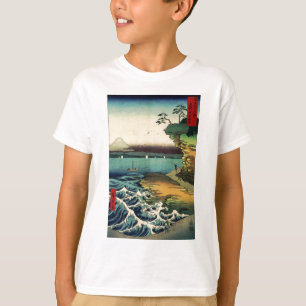 Vintage Japanese Ukiyo-e Mt. Fuji 房州保田ノ海岸 T-Shirt