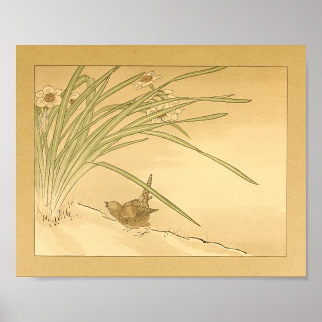 Vintage Japanese Wall Art Bird (Front)