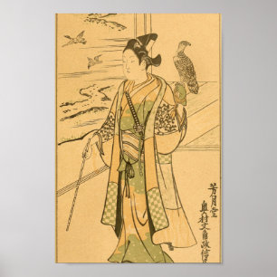 Vintage Japanese Wall Art Falcon