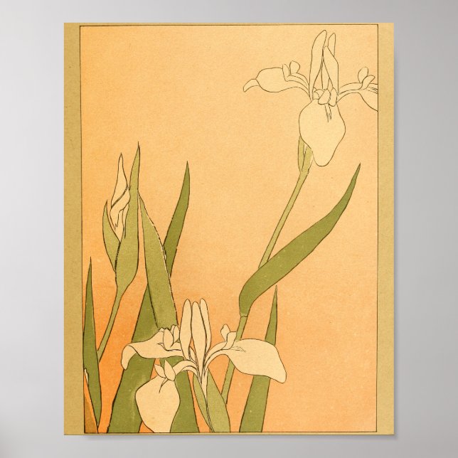 Vintage Japanese Wall Art Flowers (Front)