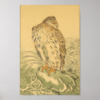 Vintage Japanese Wall Art Hawk