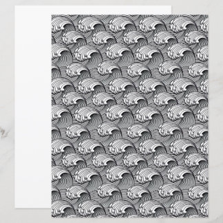 Vintage Japanese Waves, Black and White