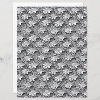 Vintage Japanese Waves, Black and White