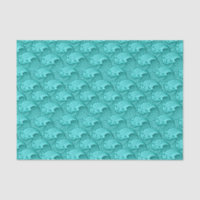 Vintage Japanese Waves, Turquoise and Aqua