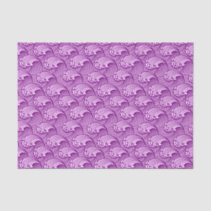 Vintage Japanese Waves, Twilight Purple and Lilac Tissue Paper