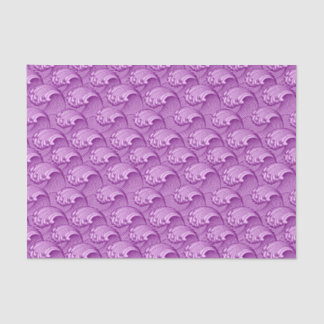Vintage Japanese Waves, Twilight Purple and Lilac Tissue Paper