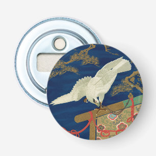 Vintage Japanese White Hawk Art G.A. Audsley Bottle Opener