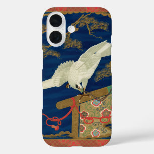 Vintage Japanese White Hawk Art G.A. Audsley iPhone 16 Case