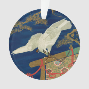 Vintage Japanese White Hawk Art G.A. Audsley Ornament