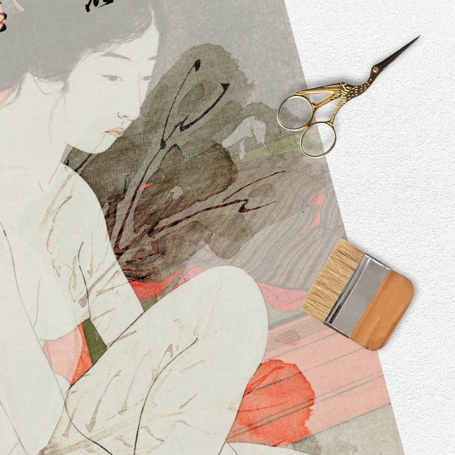 Vintage Japanese Woman Decoupage Tissue Paper (Creator Uploaded)