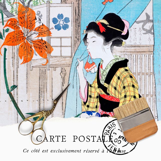 Vintage Japanese Woman Decoupage Tissue Paper (Creator Uploaded)