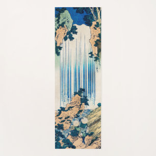 Vintage Japanese Woodblock Yoro Waterfall Mino Yoga Mat