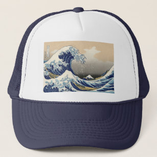 Vintage Japanese Woodcut Great Wave Trucker Hat