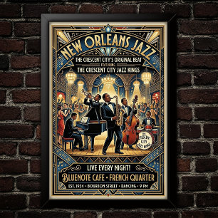 Vintage Jazz 1930s Art Poster
