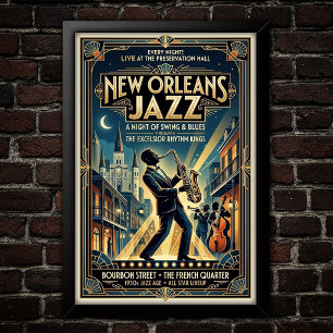 Vintage Jazz 1930s Art Poster