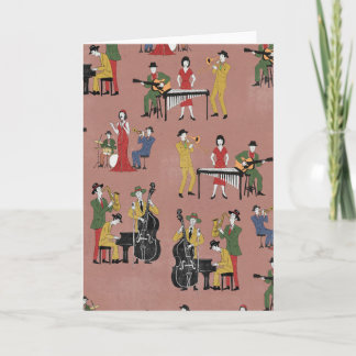 Vintage Jazz Band Card