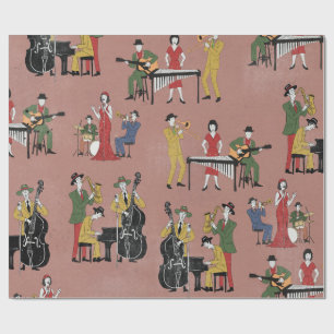 Vintage Jazz Band Wrapping Paper
