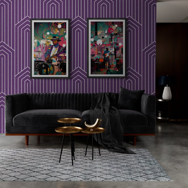 Vintage Jazz Club Musician playing Guitar Poster (Creator Uploaded)