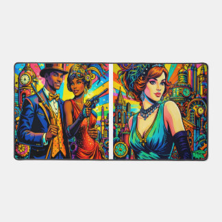 Vintage Jazz Nights  Desk Mat