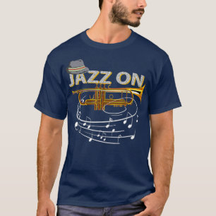Vintage Jazz On Trumpet Player Blues Music Jazz T-Shirt