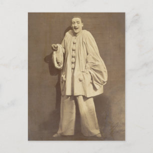 Vintage Jean-Gaspard Deburau French Mime Postcard