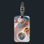 Vintage Jellyfish by Ernst Haeckel, Discomedusae Luggage Tag<br><div class="desc">Vintage illustration marine life biology design by Ernst Haeckel. A variety of colourful jellyfish animals swimming in the waters of the sea. Jelly fish are free swimming aquatic animals with an umbrella shaped body and long trailing tentacles. They can be found in all of the oceans and some in freshwater...</div>