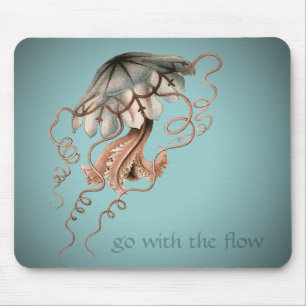 Vintage Jellyfish Mouse Mat