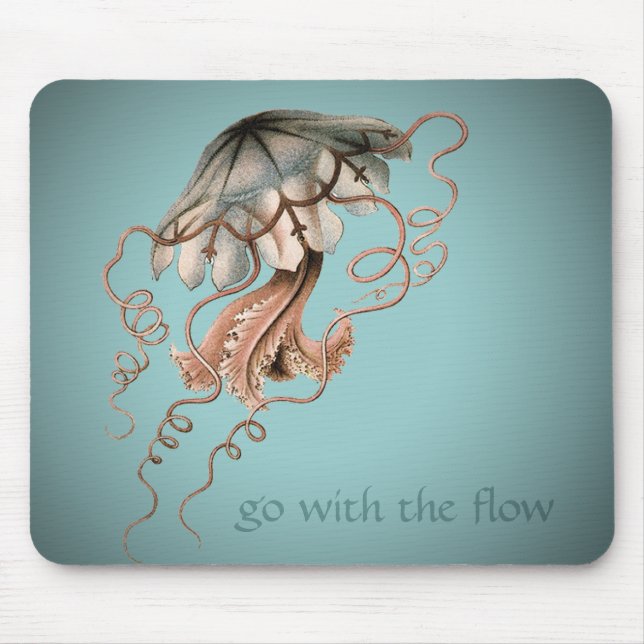 Vintage Jellyfish Mouse Mat (Front)