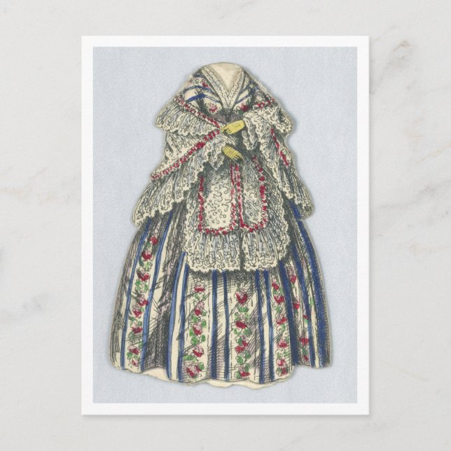 Vintage Jenny Lind Paper Doll Postcard (Front)