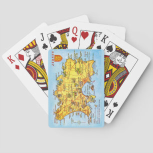 Vintage Jersey Map Playing Cards