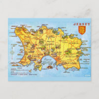 Vintage Jersey Map