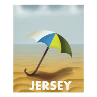 Vintage Jersey travel poster. Photo Print