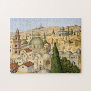 Vintage Jerusalem Panorama Jigsaw Puzzle