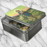 Vintage Jesus Christ the Shepherd with Baby Lamb Jigsaw Puzzle<br><div class="desc">Vintage illustration religious Christianity Easter holiday design featuring a young boy shepherd holding a baby lamb and watching over his flock of sheep. In Christian symbolism Christ is the lamb of God.</div>