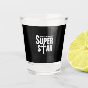 Vintage Jesus Christian Design Jesus Christ Super Shot Glass