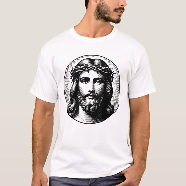Vintage Jesus face T-Shirt (Front)