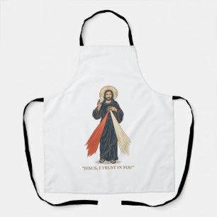 Vintage Jesus I Trust in You Religious Vector Desi Apron