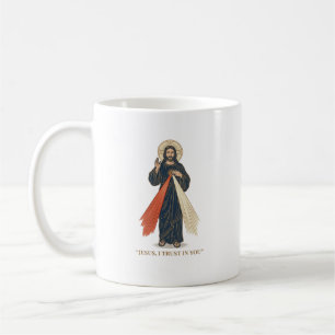 Vintage Jesus I Trust in You Religious Vector Desi Coffee Mug