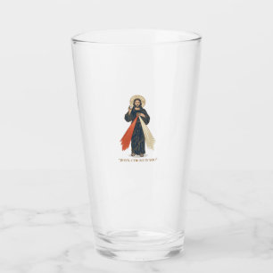 Vintage Jesus I Trust in You Religious Vector Desi Glass