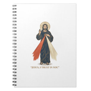 Vintage Jesus I Trust in You Religious Vector Desi Notebook