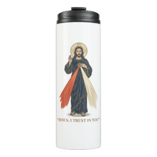 Vintage Jesus I Trust in You Religious Vector Desi Thermal Tumbler