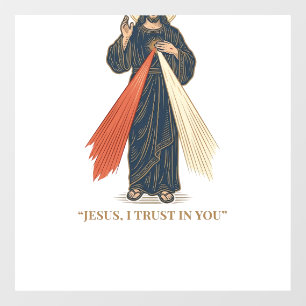 Vintage Jesus I Trust in You Religious Vector Desi Window Cling