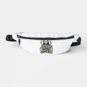 Vintage Jesus Is My Homeboy Engraved Vector Design Bum Bags