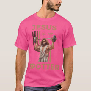 Vintage Jesus Is My Spotter Gym Fitness T-Shirt