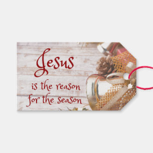 Vintage Jesus is the reason for Season Christmas Gift Tags