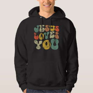 Vintage Jesus Loves You Jesus Christian Men Women Hoodie